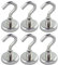 6er-Set Magnethaken (32 mm) mit Kratzschutz-Pads, Neodym Magnet Haken mit starker Haltekraft von bis zu 34 kg