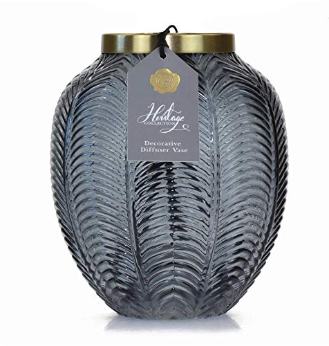 Ashleigh & Burwood The Heritage Collection Glass Reed Diffuser Large Empty Vase Grey