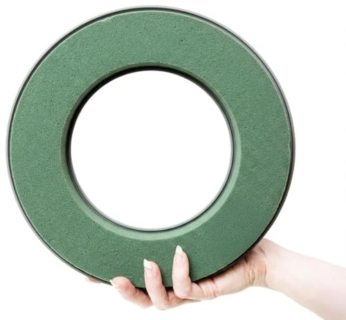 ELES VIDA Set wet foam - sticking mass, Advent wreath for floral arrangements for crafts for celebrations, wedding, gifts, German production - circle wreath (1)