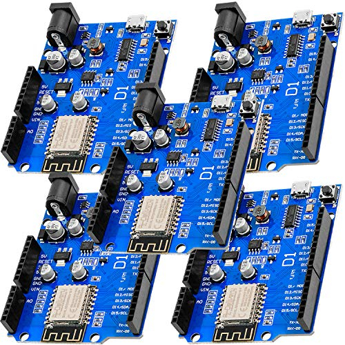 AZDelivery 5 x D1 Board NodeMCU ESP8266MOD-12F WiFi WLAN Modul kompatibel mit Arduino inklusive E-Book!