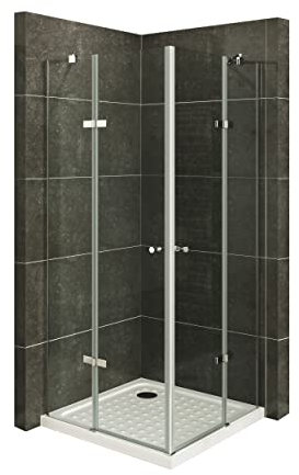 MOG Box doccia 105 x 110 cm altezza: 190 cm Cabina doccia con apertura porta 6 mm Vetro trasparente di sicurezza - DK19