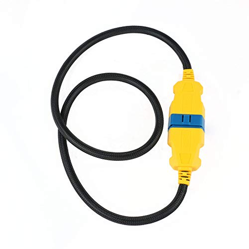 OURANTOOLS OBD-2 Verlängerungskabel Adapter Kompatibel Extender Diagnosestecker mit Nylon Material für Fahrzeuge Diagnosegerät (16 Pin 1m Male to Female)