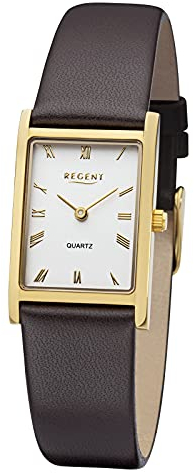 Regent Damen Analog Quarz Uhr mit Leder Armband 12100770