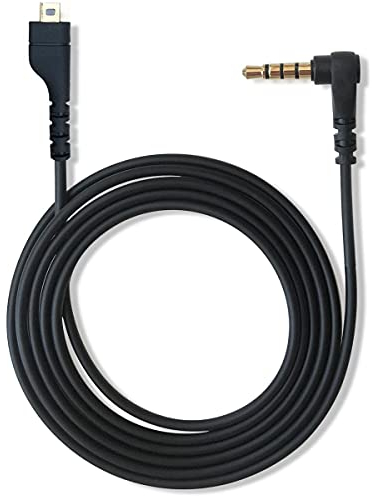 QJYTH Replacement Audio Cable Compatible with Steelseries Arctis 3 Headset, Aux Cable for Steel Series Arctis3, Arctis 5, Arctis Pro Headset, 1.5 m Black Cord
