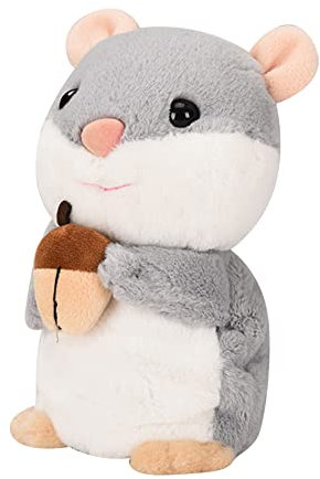Parlant Hamster en Peluche Jouet, Répète Ce Que Vous Dites Jouet Animal en Peluche Jouet Hamster Parlant Électronique pour Animaux de Compagnie Jouet Interactif pour Bébé Enfants