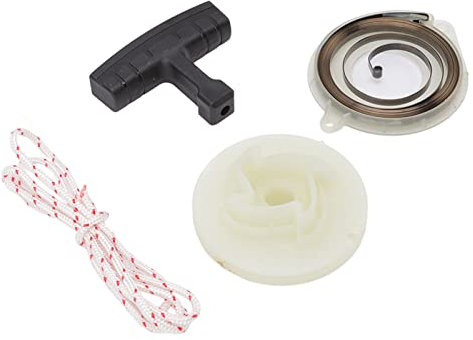 Fdit Kit de Resorte de Polea de Arranque de Retroceso de Motosierra, Kit de Cuerda de Tracción de Mango de Resorte de Polea de Arranque Reemplazo de Polea de Arranque para Husqvarna 445e 450 455 460
