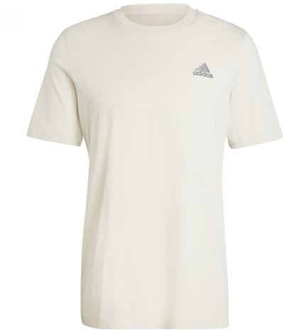adidas Men's Essentials Single Jersey Embroidered Small Logo Tee, Alumina, M