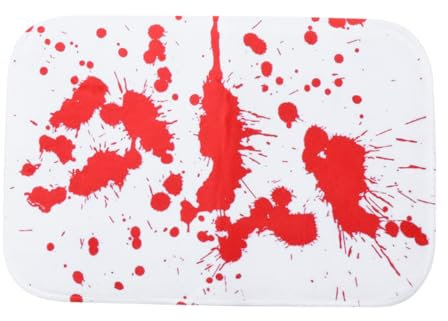 Amosfun Tapis De Bain Motif Taches De Sang Halloween - Tapis pour 400 X 600 Mm