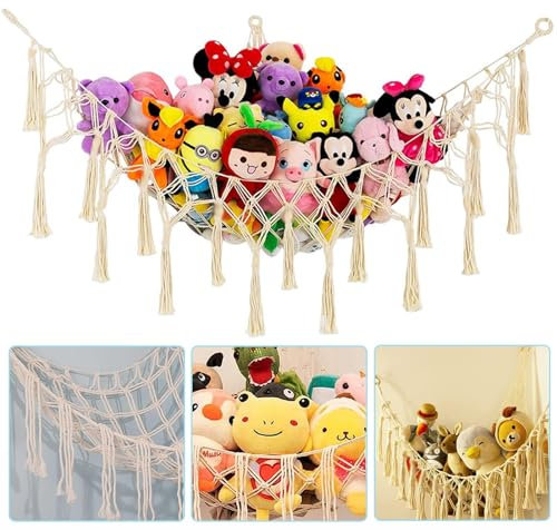 Spielzeug Aufbewahrung Kuscheltier Aufbewahrung Netz Cozczyeqco Spielzeug-Hängematte Für Tiere Kuscheltiernetz Hängematte 140 x 107x 107 Cm Hängematte Für Spielzeug Für Kinderzimmer