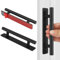SSYR&P 2 Tiradores Autoadhesivos para Muebles, tiradores de Acero inoxidable, sin taladrar, para armario, cocina, puerta corredera, puerta de balcón,cajones,Puerta de cristal.150 x 25 mm (Negro)
