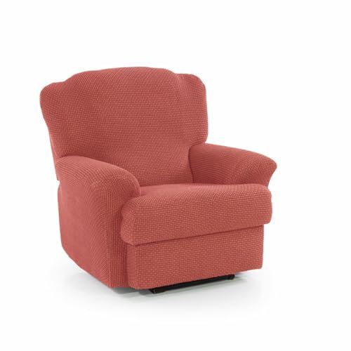 SOFASKINS® Funda para Sillon Relax reclinable, Funda Sillon súper elástica, Funda Sofa con diseño Exclusivo, Transpirable y Duradera, Funda para sofá fácil de Colocar. Medida 70-90Cm. Color Coral