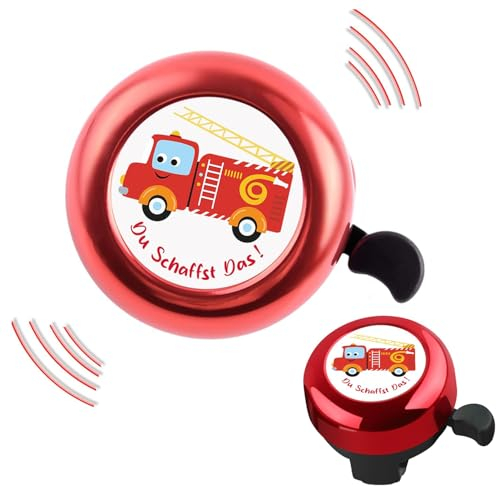 Puky Fahrradklingel für Kinder - Rot, Feuerwehr Design für Jungen und Mädchen