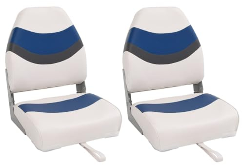 vidaXL Bootssitze 2 Stk. mit Hoher Rückenlehne Klappbar 44x38x55 cm