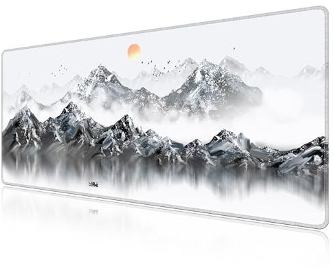 LL-COEUR Paysage Grand Tapis de Souris à Bords Cousus 1400x600x3MM XXL Gaming Mouse Pad Multifonction Tapis de Bureau Améliore la Précision et la Vitesse XL