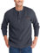 zitysport Henley Shirts Herren Langarm Casual Waffel Henley Hemd Männer Thermal Freizeithemd 3-Knopf Classic Henley T-Shirt Herren mit Brusttasche Langarmshirt Herren Pullover(Dunkelgrau,L)