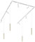 QAZQA - Modern Modernes Schienensystem Komplettset I Spotlight I Deckenspot I Deckenstrahler I Strahler mit 6 Spot I Spotlight I Deckenspot I Deckenstrahler I Strahler I Lampe I Leuchten und 4 Pendell