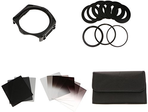 Komplettes ND 2 4 8 16 Filter-Set für Cokin P-Halter + 9 x Adapterring 58 mm