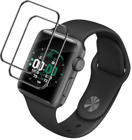 VSEER 2 Stück Schutzfolie für Panzerglas für Apple Watch Series 4/5/6/SE 44mm, Hülle Freundllich Volle Abdeckung Apple Watch 44mm Folie, Hohe Feinfühligkeit Displayschutz für Apple Watch SE 44mm