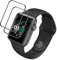 VSEER 2 Stück Schutzfolie für Panzerglas für Apple Watch Series 4/5/6/SE 44mm, Hülle Freundllich Volle Abdeckung Apple Watch 44mm Folie, Hohe Feinfühligkeit Displayschutz für Apple Watch SE 44mm