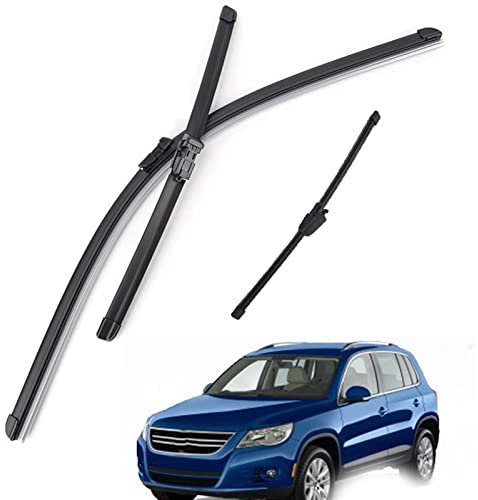 , Für VW, Für Tiguan MK1 2007 2008 2009 2010 2011 2012 2013 2014 2015 2016 2017 Scheibenwischer LHD Scheibenwischerblätter vorne hinten Set 24'21'13'