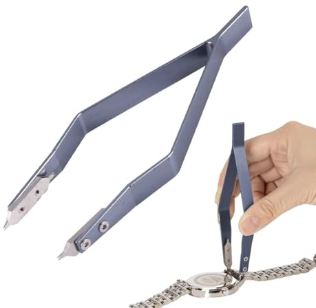 Pince à ressort pour horloger, ajusteur de bracelet de montre, outil de réparation pour retirer le bracelet de montre, pince à épiler en V, réparation de montres pratique