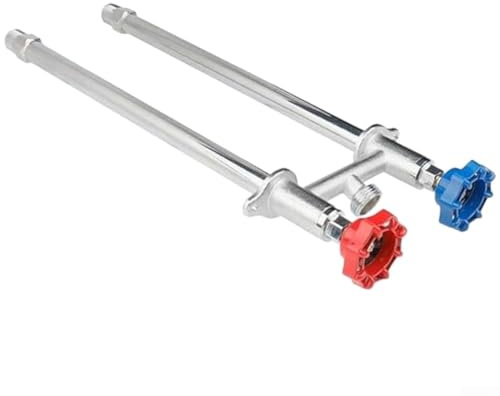 NexRen Outdoor-Wasserhahn mit Frostschutz-Funktion, 30,5 cm massives Messing, MIP- und GHT-Gewinde-Kompatibilität für Rohr und Schlauch, geeignet für Heiß- und Kaltwasserversorgung