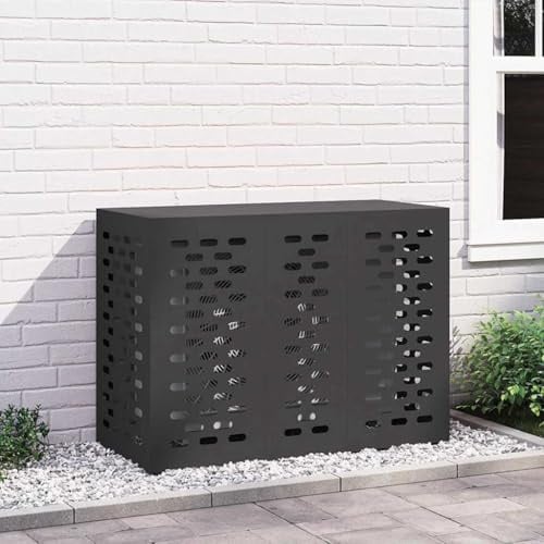 Générique Housse de climatiseur Noir 110 x 50 x 80 cm Acier,Accessoires pour radiateurs,865904