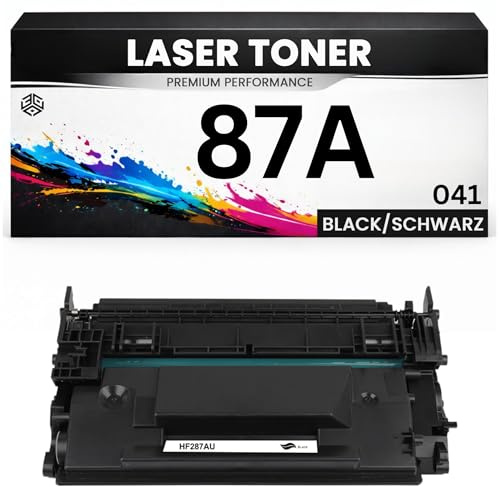 XL Toner 87A für HP kompatibel Schwarz CF287A / Cartridge 041 wie Original LaserJet Enterprise M506/506dn/527/501dn/501n MFP Series Pro Canon M506dn