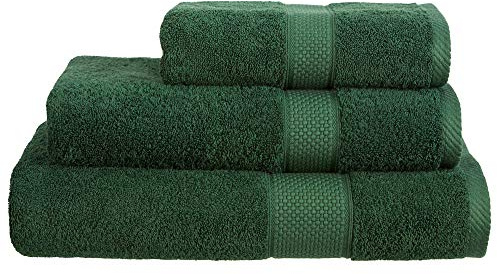 Linens Limited - Turkish Cotton Face Cloth for Washing Face, Great as Face Towel, Guest Towel, and More, Soft and Luxurious, Reusable, Super Absorbent, Machine Washable (Forest Green)