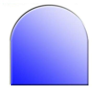 Glasbodenplatte für Kaminöfen Rundbogen 1000x1000 6mm