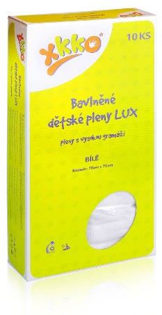 XKKO Lux Windeln, 70 x 70 cm, 10 Stück, Weiß