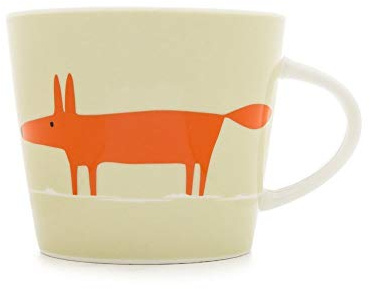 Scion Living - Keith Brymer Jones Collaboration Range - Mr Fox Ceramic Mug - Neutral/Orange - 350ml
