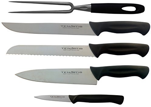 Tenartis 417 Set 5 Coltelli da Cucina Master con Custodia in PVC - Made in Italy
