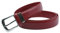 YEHMAN Klassischer 3 cm breiter Gürtel aus Rindspaltleder, verstellbar, silberfarbene Dornschließe 120 cm, rot, 120 cm