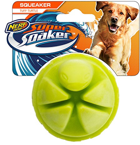 Nerf Dog 3082 6,3 cm Super Soaker Schaumstoff Schildkröte Ball, PET Quietschen Spielzeug