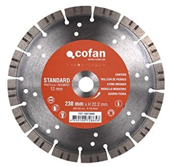 Cofan 10270230 - Disco cantero standard (diamante, H-12 mm, 230 mm)