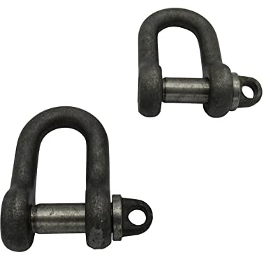 X2 0.25 Ton Self Colour Large Dee Shackles with Screw Pin - 250KG D High Tensile Lifting Towing