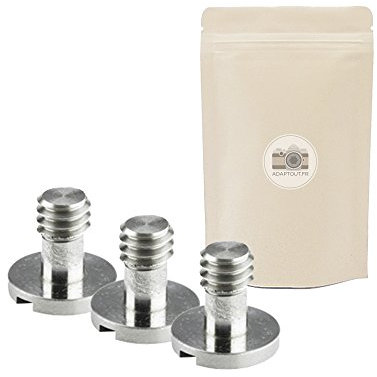 X3 1/4 Vis de Fixation 1/4 pour Appareil Photo DSLR Trépied Monopode Plateau Rapide - ADAPTOUT Marque FRANÇAISE