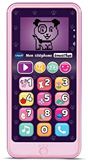VTech- Telephone EMOTI'FUN Rose Jouets ELECTRONIQUES EDUCATIFS, 80-603755, Multicolore - Version FR