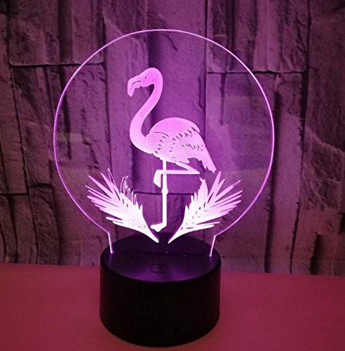 Xdorra 3D Flamingo Nachtlichter, LED-Lampe für Kinder, 7 Farben Tisch Schreibtischlampen Geschenk für Mädchen, Baby Schlafzimmer schlafen, Geburtstag Party Urlaub Geschenke
