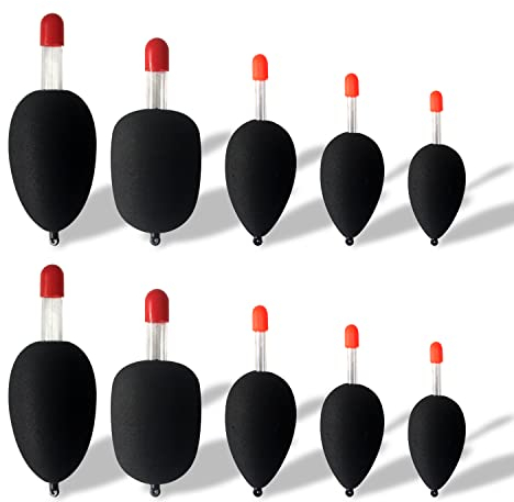 Dingbear 10 stücke (50g, 40g, 30g, 20g, 15g) Schwarz Pot-Bellied Float mehrzweck Pot-Bellied Float Angeln Bobber Float Eva Schaum Schwimmt Angelschwimmer