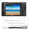 iDaPro Displayschutz schutzfolie für Sony ZV-1 ZV1 + Handschlaufe [3+1Stück] Schutzglas Tempered Glass Screen Protector Glas