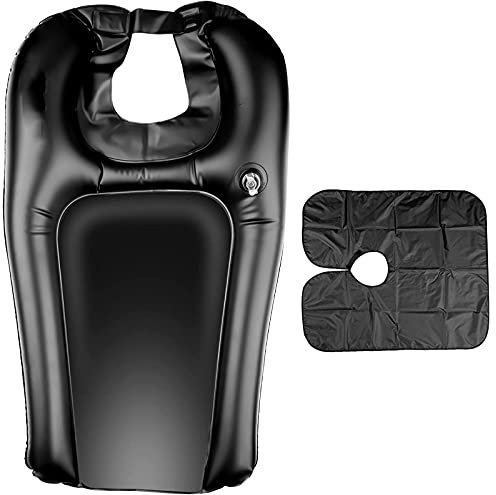 GHJA Aufblasbares Haarwaschbecken, Tragbares Haarshampoo-Waschbecken Waschtisch Salonausrüstung Beauty Mobiles Waschbecken Aufblasbar, Hilfe für Behinderte Menschen Bettlägerige Senioren Waschbecken