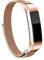 LAREDTREE Metall Loop Bands Kompatibel mit Fitbit Alta/Fitbit Alta HR, Atmungsaktive Edelstahl Schlaufe Mesh Magnetisch Verstellbares Armband für Damen Herren (Roségold)