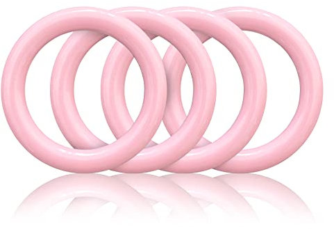 O - Ring aus Druckguss 25mm, 4er Set, DIY Hunde-Leine/Hunde-Halsband, nichtrostend, Ideal mit Paracord 550, Farbe: Pastell-rosa