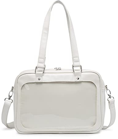 RAINBOW SMILE Ita Bag Heart Messenger Japanese Bag Kawaii Large Anime Shoulder Handtaschen (2108-White), Regenbogen