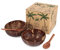 BIOZOYG Kokosnuss-Schalen 2er-Set mit Löffeln I Regular Bowl I 450-550ml I 100% Handarbeit I wiederverwendbar I biologisch abbaubar I Schale aus Kokosnussschale mit Kokosnussöl poliert