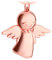Schutzengel Schlüsselanhänger,Niedlicher Engel Anhänger aus Metall,Deine Auto Partner,Glücksbringer Anhänger,Geschenk Auto Führerschein,Zinklegierung, Glänzend Verchromt, Hoch 4 cm (Roségold x 1)
