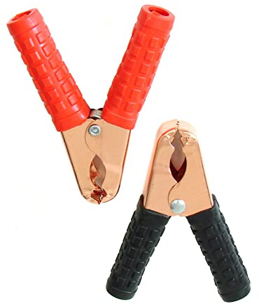 100 mm / 4 Crocodile Clips, Alligator Clamps, Electrical Cable Terminal Test Metal Croc Clips for Car Battery, Laboratory, Electric Testing, DIY