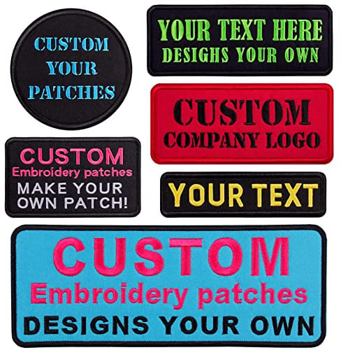 Anpassbarer Text-Patch bestickt, personalisiert mit Ihrem Namentext, viele Größen und Farben erhältlich, Klettverschluss/Aufnähen/Aufbügeln